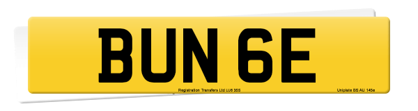 Registration number BUN 6E